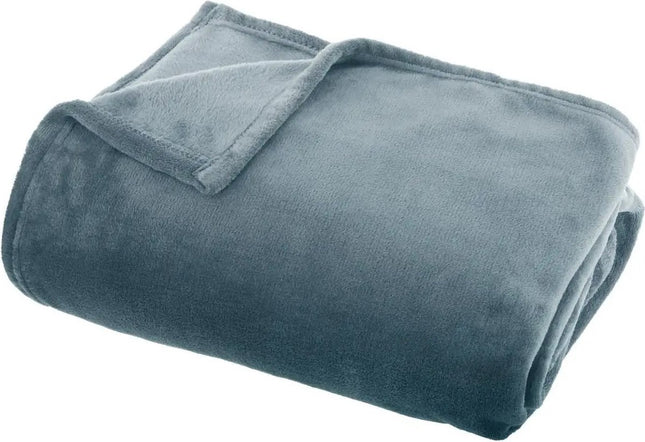 Atmosphera - Plaid - Fleece - Deken - Blauw - 130 x 180 cm