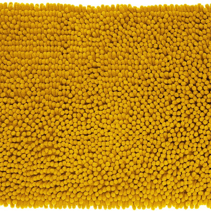 Badkamer kleedje/badmat voor de vloer - 50 x 80 cm - mosterdgeel - extra dikke noppen