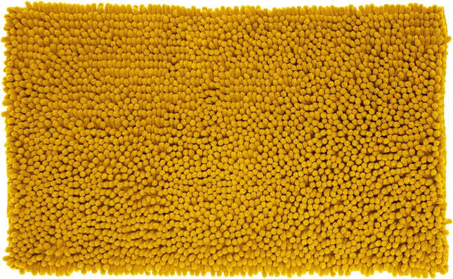 Badkamer kleedje/badmat voor de vloer - 50 x 80 cm - mosterdgeel - extra dikke noppen