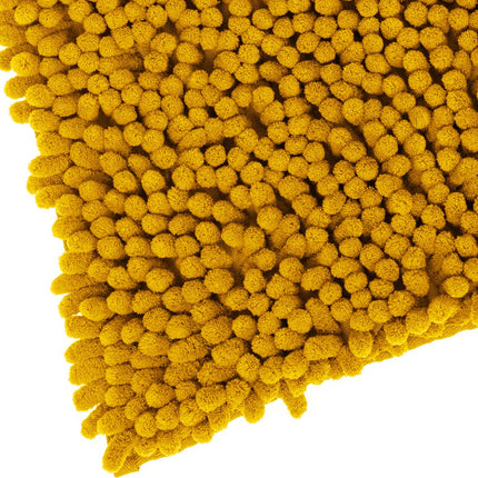 Badkamer kleedje/badmat voor de vloer - 50 x 80 cm - mosterdgeel - extra dikke noppen