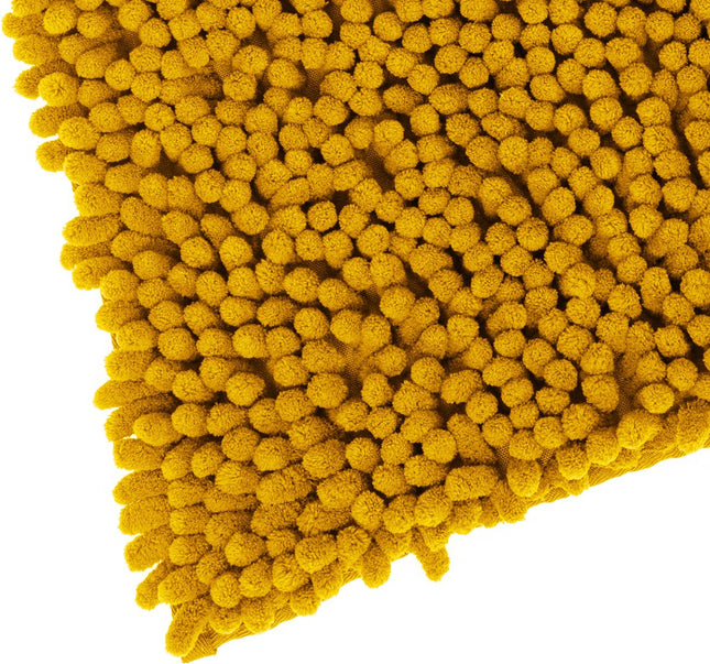 Badkamer kleedje/badmat voor de vloer - 50 x 80 cm - mosterdgeel - extra dikke noppen