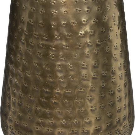 Atmosphera Bloemenvaas - metaal - bronskleurig - metallic - 15 x 23 cm
