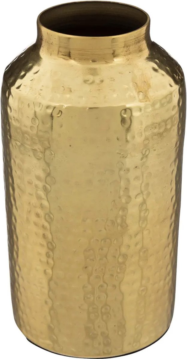 Vase à fleurs Antique Dorado - or - métal - D10 x H19 cm