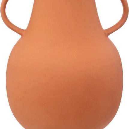 Bloemenvaas Lisboa - steenrood - terracotta - D23 x H33 cm - kruik vaas - Mediterrane sfeer