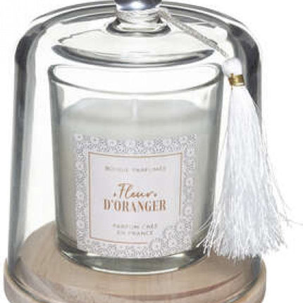 Atmosphera Candle - Geurkaars - Geur Sinaasappel - Geur voor een positieve stemming - Met glazenhouder