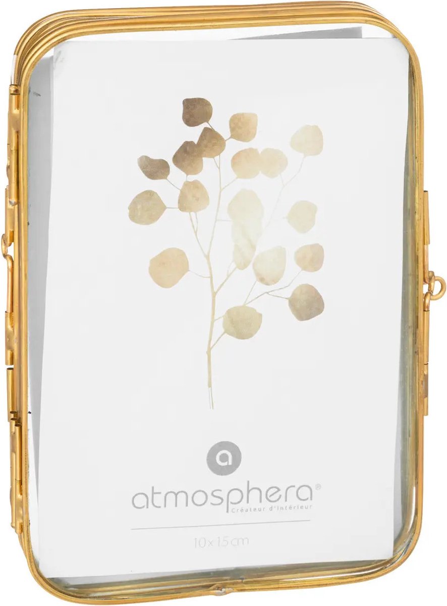 Atmosphera collage fotolijst voor 3 foto's 10x15 cm – waaiermodel, goud – foto 2