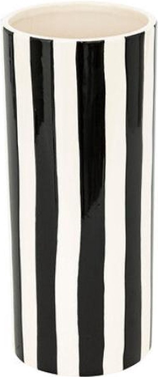 Edric ceramic vase Ø13xH30 cm - Black