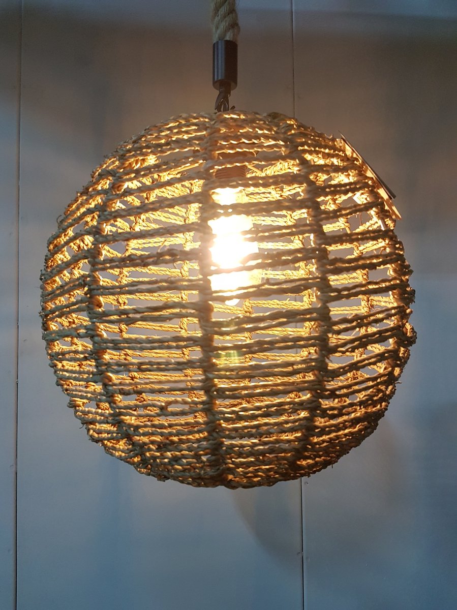 Design hanglamp met gevlochten kap – metaal, 33 cm – foto 2