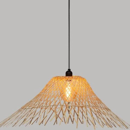 Atmosphera Hanglamp Moxa bamboe - E27, niet inbegrepen - Ø76xH27cm - Naturel