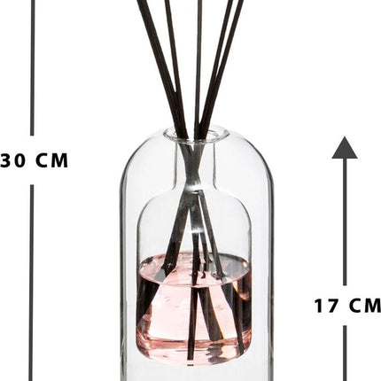 Geurverspreider Ilan 150 ml glas  Roze - Jasmijn - Witte Musk