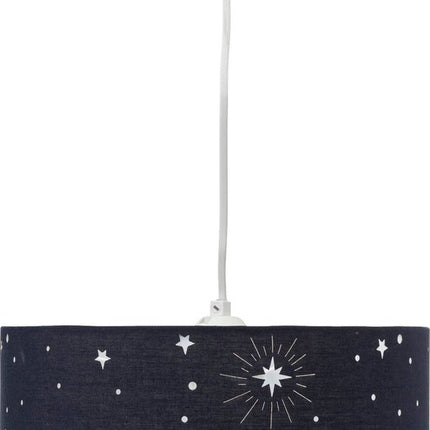 Kids Hanglamp Sterrenhemel Ø28x18cm - Zwart