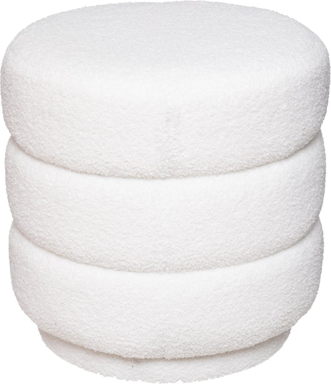 Atmosphera luxe poef velvet Sinan - H40 cm - Velours - Fluweel - Voetsteun