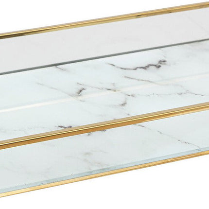 Rosio Keramische bakjes set van 2 stuks - Marmereffect - Wit