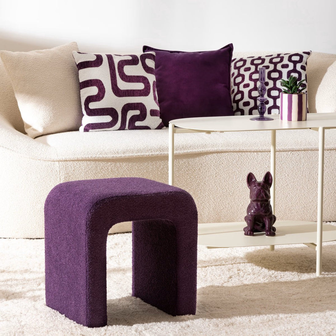Pouf Atmosphera Sevi - Bouclé
