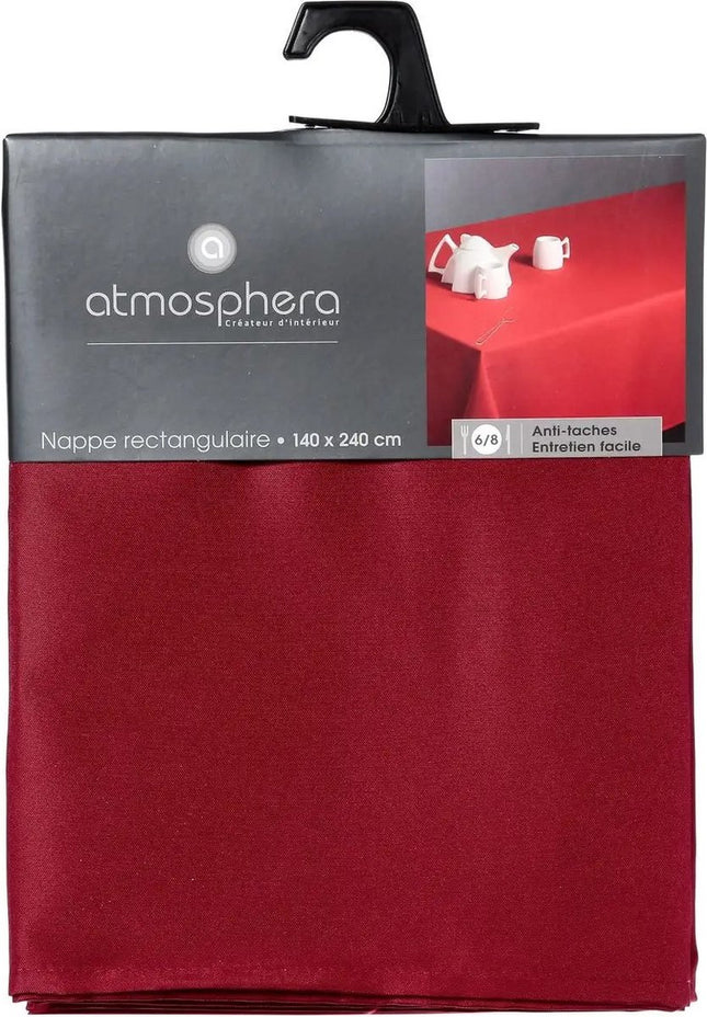 Atmosphera Tafelkleed - 240 x 140 cm - rood - Eettafel tafellakens - polyester