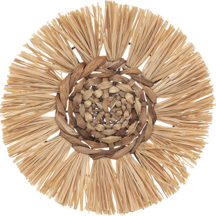 Wanddecoratie set raffia 3 stuks - Muur decoratie - set van 3