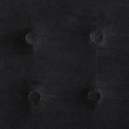 Atmosphera Zit krukje/bijzet stoel/poef - hout/stof - zwart fluweel