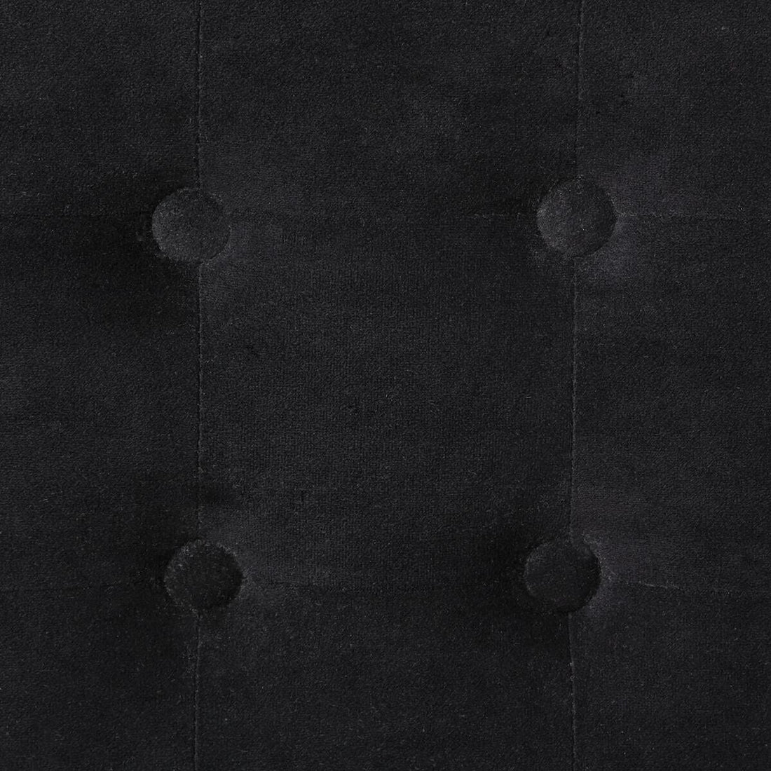 Atmosphera Tabouret/Siège d'appoint/Pouf - bois/tissu - velours noir