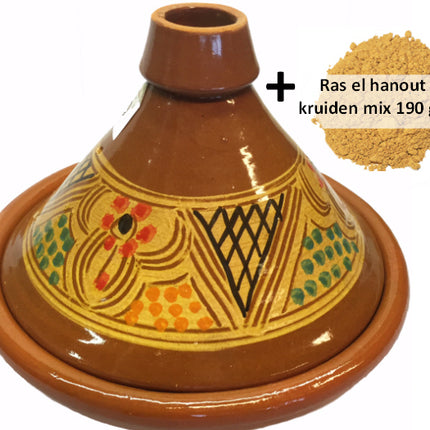 Slaoui Tajine Ø 35 cm + gratis kruiden