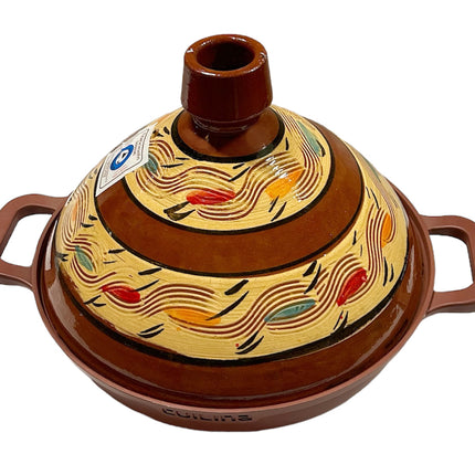 Cuilina | Tajine Ourika Ø30cm - Handgemaakt keramiek deksel-  Non-stick - Geschikt voor Alle Kookplaten