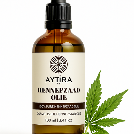 Aytira Hennepzaad Olie 100 ml – 100% Pure Cosmetische Hennepolie – Voor Huid, Haar & Gezicht
