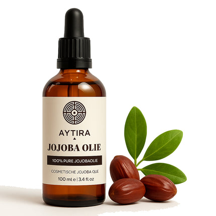 Aytira 100% Pure Jojoba Olie – Koudgeperste Cosmetische Olie voor Huid, Haar en Baard