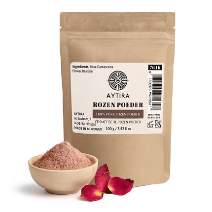 AYTiRA Rozen Poeder – 100% Puur – Natuurlijke Huidverzorging & Anti-Aging – 100g