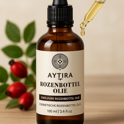 Aytira Rozenbottel Olie 100 ml – 100% Pure Cosmetische Olie – Voor Gezicht, Littekens & Anti-Aging