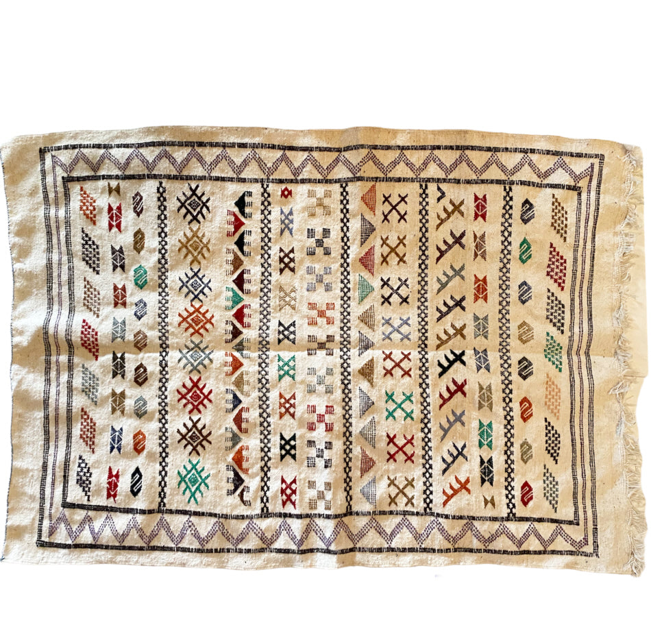 Tapis berbère Kilim Azilal marocain 150x105 cm