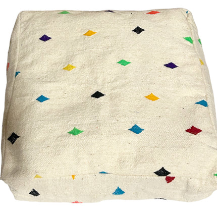 Azilal Kilim Marokkaanse Berber Poef - 100% Wol