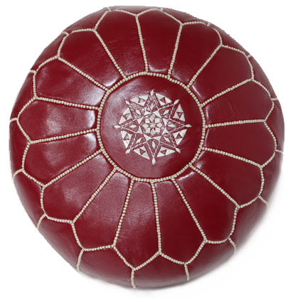 Bordeaux rood Marokkaanse Poef