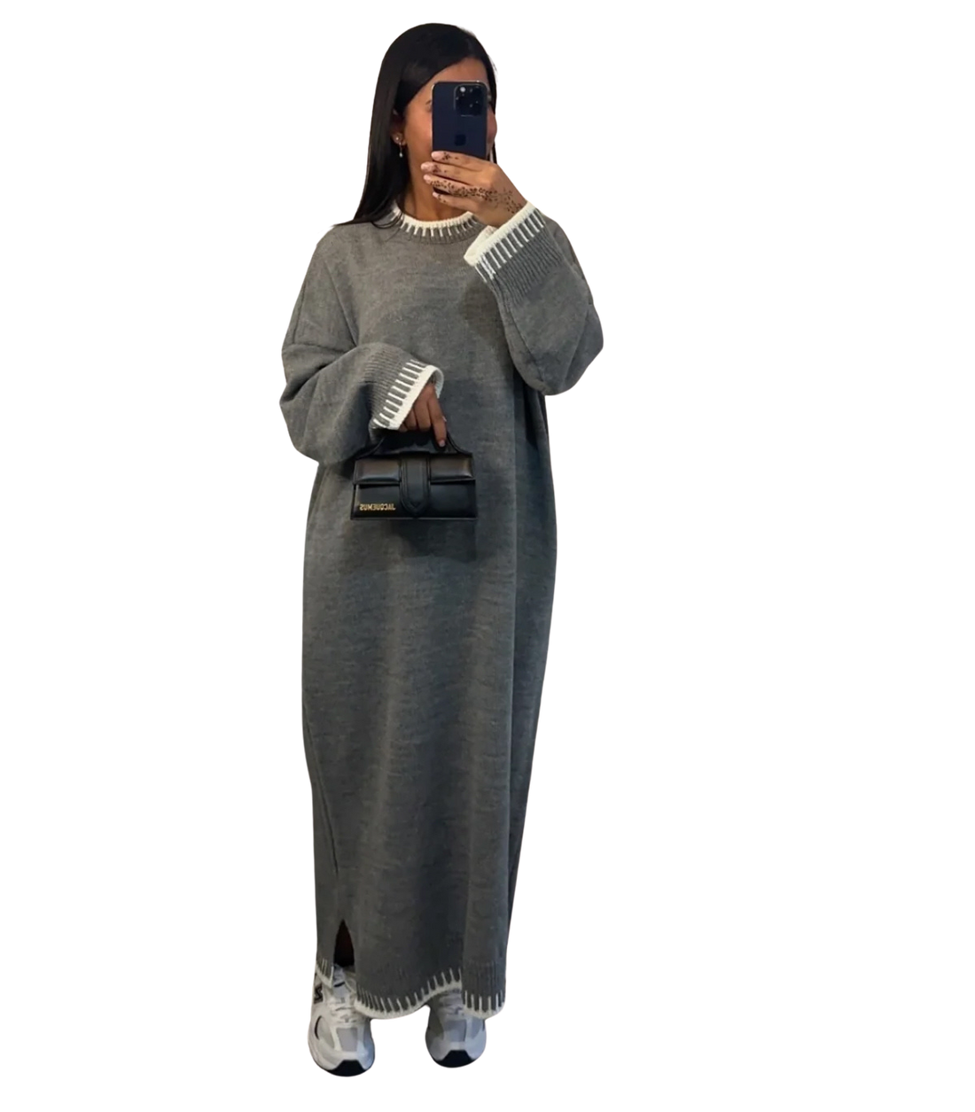 Lilly Dress – truijurk met kettingaccenten aan hals, mouwen en zoom – foto 10