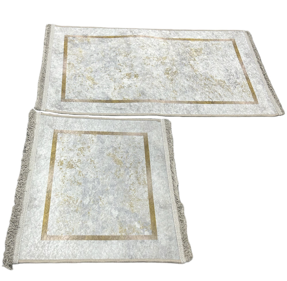 Antislip douchematten set van 2 – zachte microvezel, wasbaar – foto 4