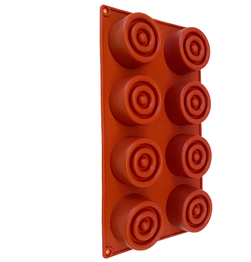Moule de cuisson en silicone cylindres tourbillonnants