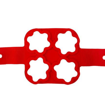 Siliconen Bakvorm Flipper - Ei Pannenkoek - Model Bloem - 4 vakjes