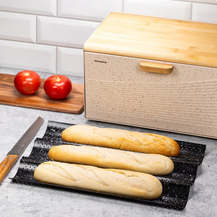 Bakvorm - Rechthoek - Voor het bakken van stokbrood - 38 x 24,5 cm