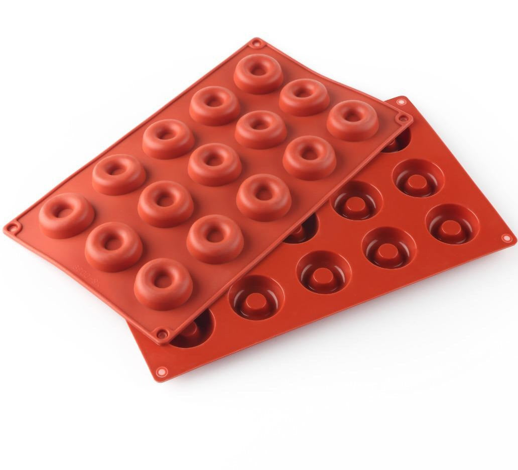 Siliconen bakvorm voor mini donuts – 15 holtes, Ø 4,5 cm