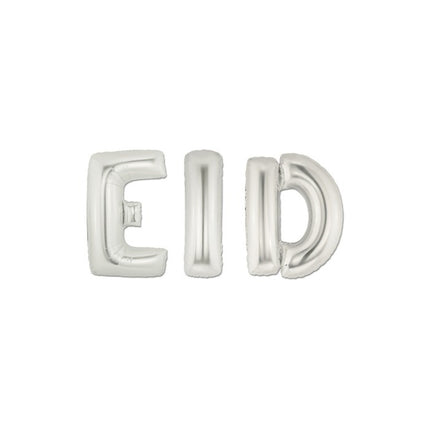 BALLON LETTERS EID ZILVER