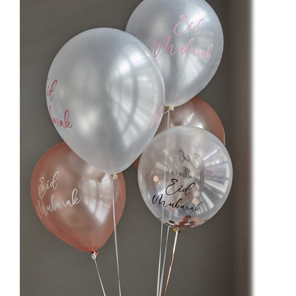 Eid mubarak ballonnen Rose gold 6 stk.