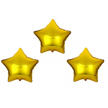 Ballon Ster Goud klein (3 stuks)