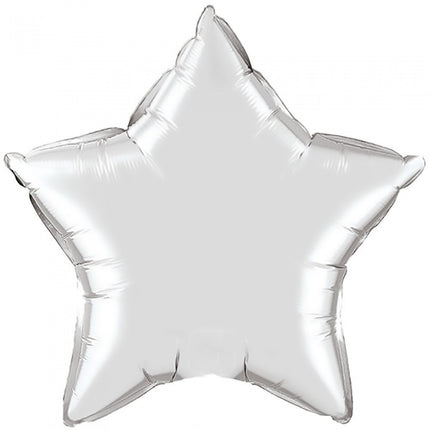 Ballon Ster Zilver Klein (3 stuks)