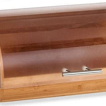 Bamboe houten broodtrommel met klep - 38 x 24 x 19 cm