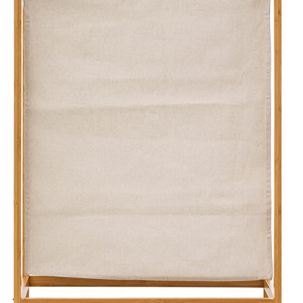 Bamboe Wasmand op wieltjes 52L - 55x28x80cm - Beige