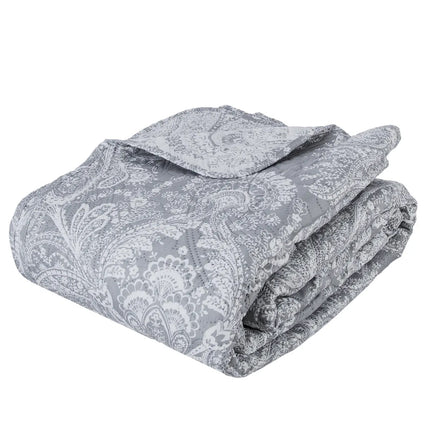 Luxe Bedsprei Marie lichtgrijs 240x 260 met slopen