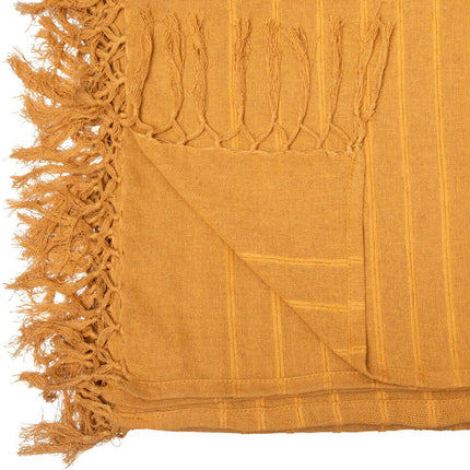 Bedsprei katoen oker geel 230 x 250 cm | Sprei 2 persoons