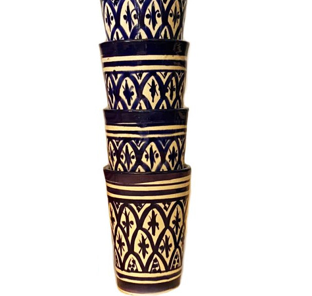 Tasses en poterie marocaine Safi