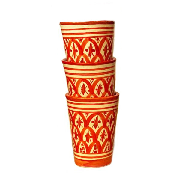 Tasses en poterie marocaine Safi