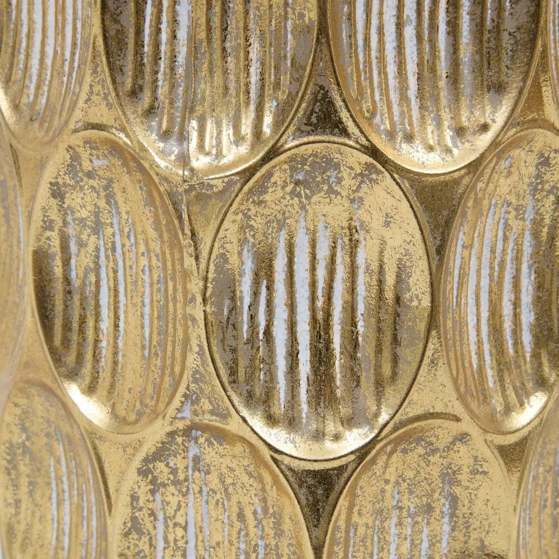Vase Belli Atmosphera - Or - Vase à fleurs en fonte H41 cm - Pot décoratif - Design nostalgique - Vase ornemental - 1,1 KG