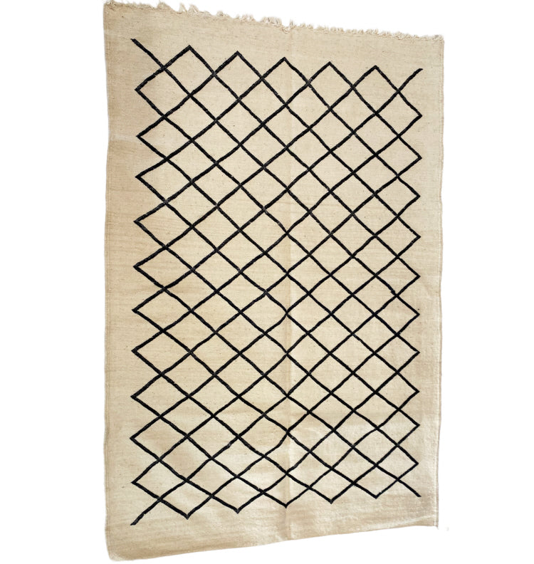 Tapis Kilim berbère marocain tissé à plat