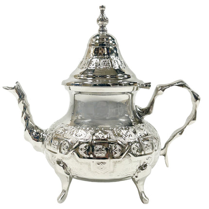 Traditionele Marokkaanse Theepot Zilver – Handgemaakt in Fes – 1,5 Liter